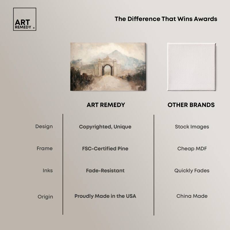 Stone Arch Canvas by Art Remedy, Gallery Wrapped