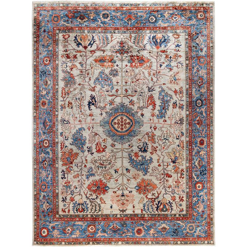 Serapi One-of-a-Kind Hand-Knotted Area Rug - Gray - 9' 1" x 12' 1"