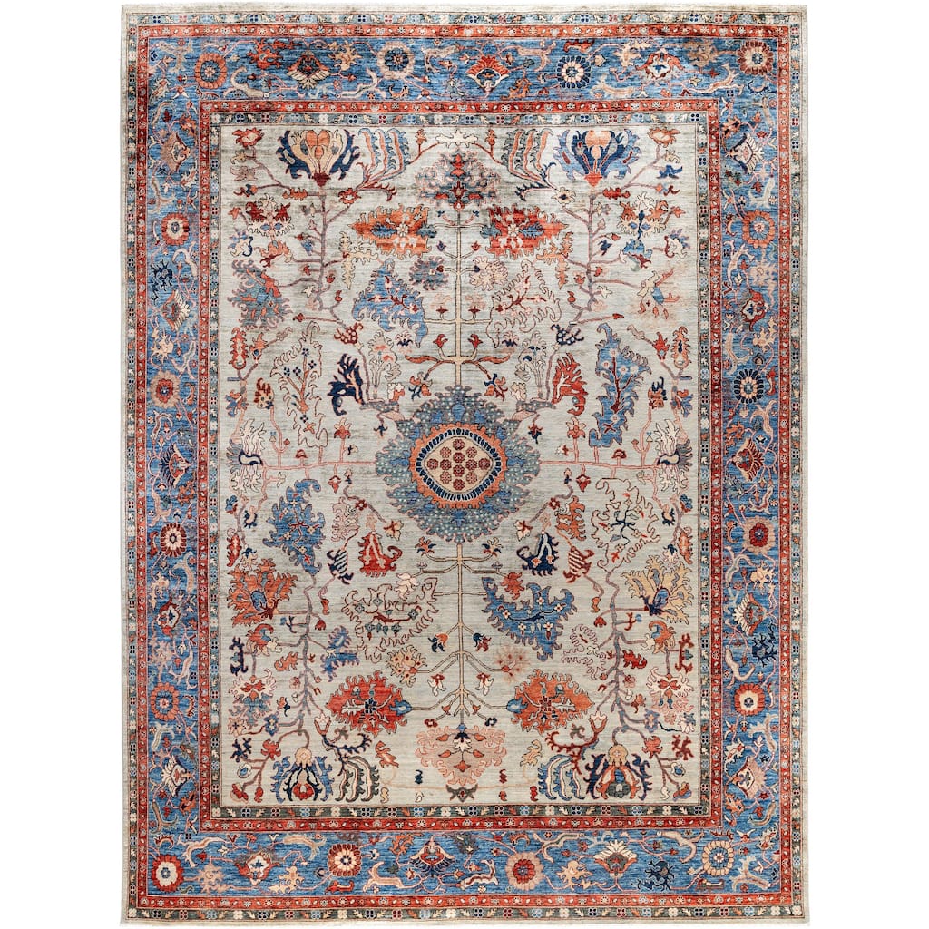 Serapi One-of-a-Kind Hand-Knotted Area Rug - Gray - 9' 1" x 12' 1"