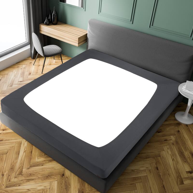 Box Spring Cover Wrap Around 4 Sides Smooth Stretchy