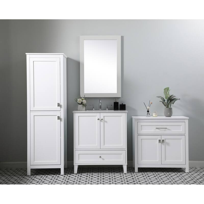 Indigo Home 20 Inch Bathroom Linen Storage Freestanding Cabinet - 20 x 22