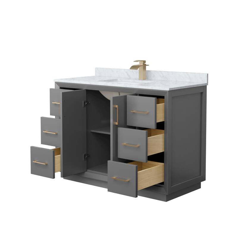 Wyndham Collection WCF414148S-NAT-UNSMXX Strada 48" Free Standing