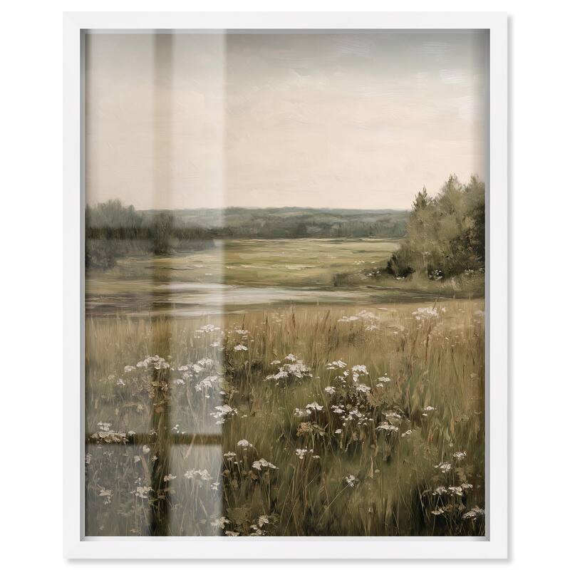 Marshland Whispers Shadowbox by Art Remedy - White - 16" x 20"