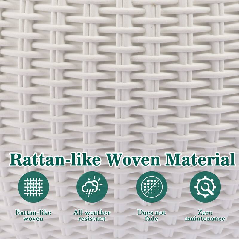 13.4 inch Self-Watering Hanging Rattan-Inspired Planter Large Capacity, Root-Rot Resistant Water Storage