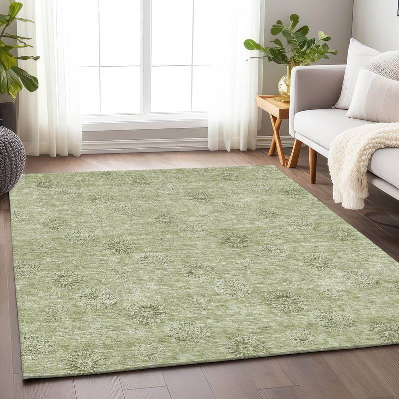 Premium Washable Super Soft Floral Imprints Mayfield Rug