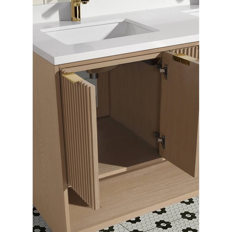 Ari Bath San Diego 55" Freestanding Bathroom Vanity Oak