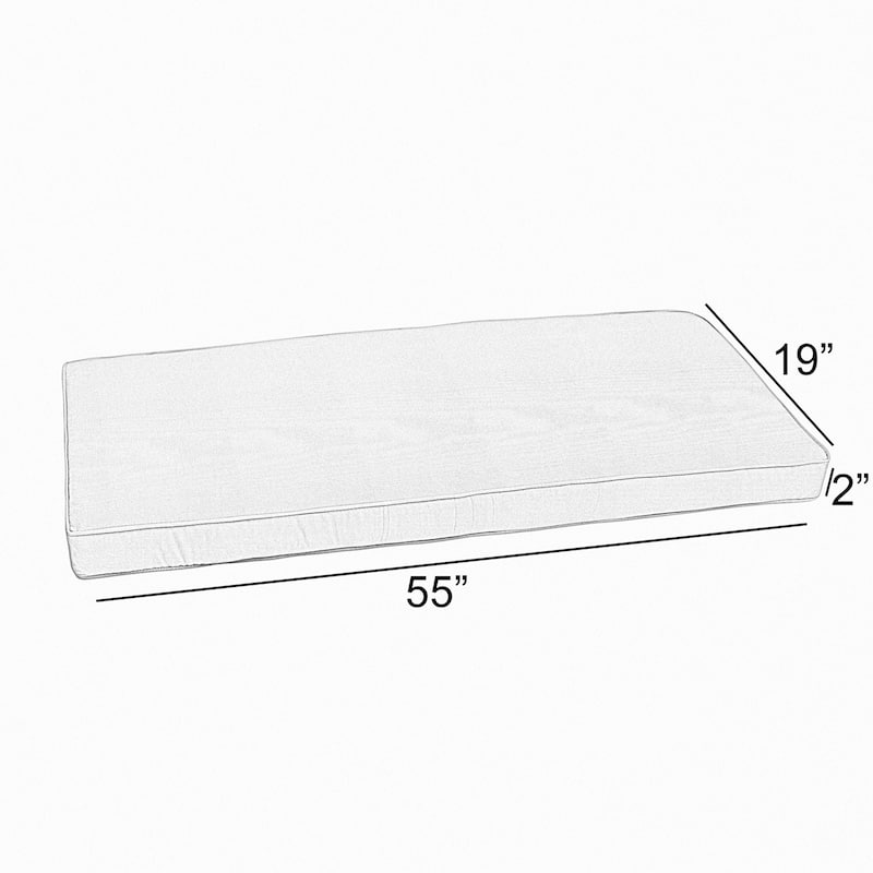 Sorra Home Outdura Solid Indoor/Outdoor Corded Bench Cushion