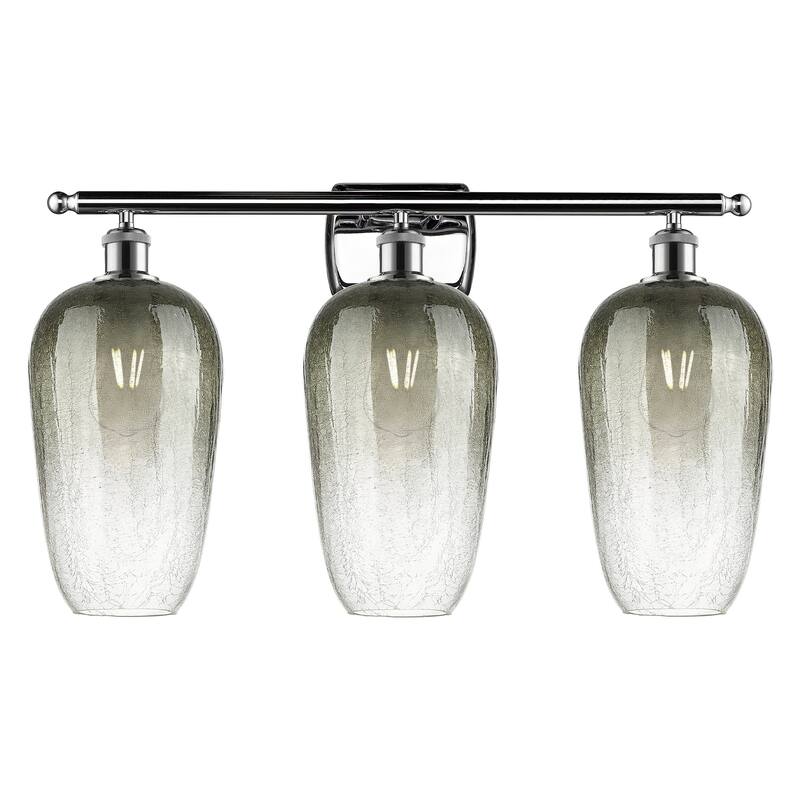 Innovations Lighting 516-3W-16-27 Brookhaven Flute Vanity Brookhaven - Polished Chrome / Slate