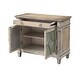 preview thumbnail 4 of 4, Somette Light Brown/Silver Two Door One Drawer Cabinet