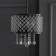 preview thumbnail 4 of 22, Avah Metal/Crystal Adjustable LED Drop Chandelier, Black/Clear by JONATHAN Y