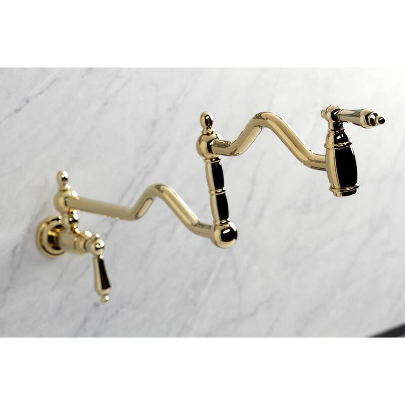 Heritage Wall Mount Pot Filler Kitchen Faucet