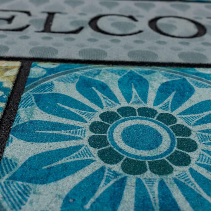 Mohawk Home Welcome Tiles All Weather Recycled Rubber Door Mat