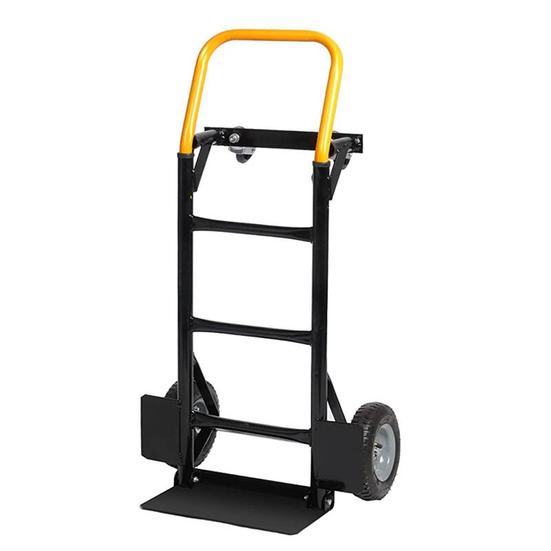 Hand Truck Dual Purpose 2 Wheel Dolly Cart and 4 Wheel Push Cart with Swivel Wheels