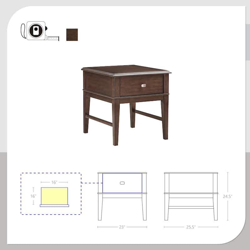 Hazen 1-Drawer End Table