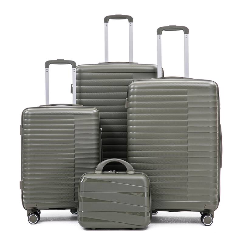 14IN 20IN 24IN 28IN 4 pcs/set in PP Spinner Wheel Luggage, Carry on Suitcase, Iron Pull Rod, Combination Password Lock