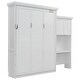 preview thumbnail 24 of 29, Queen Size Murphy Bed Folding Hideaway Wall Bed w/ Storage Shelves
