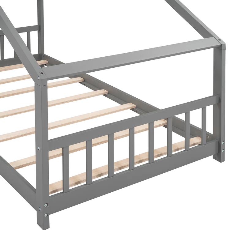Twin Pine House Platform Bed with Headboard & Footboard