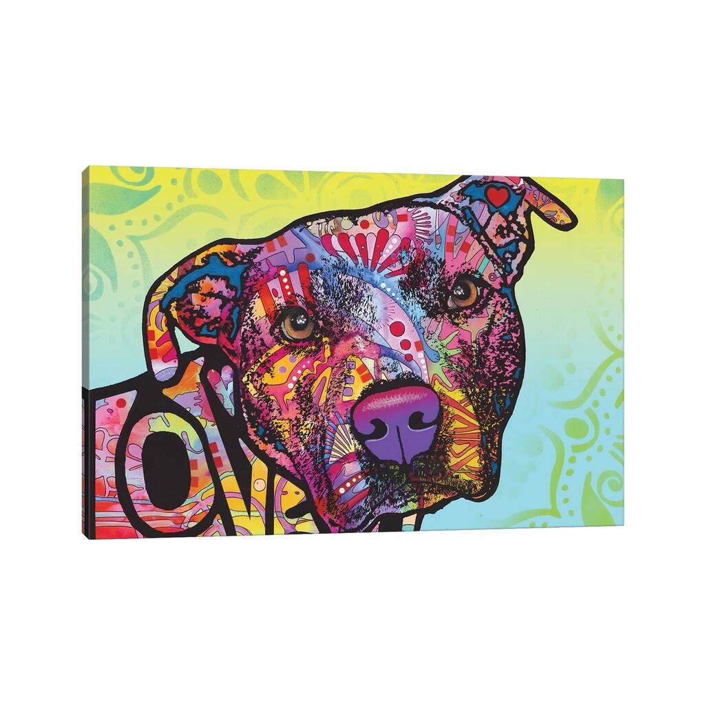 iCanvas "Love You Pit Bull" by Dean Russo Canvas Print