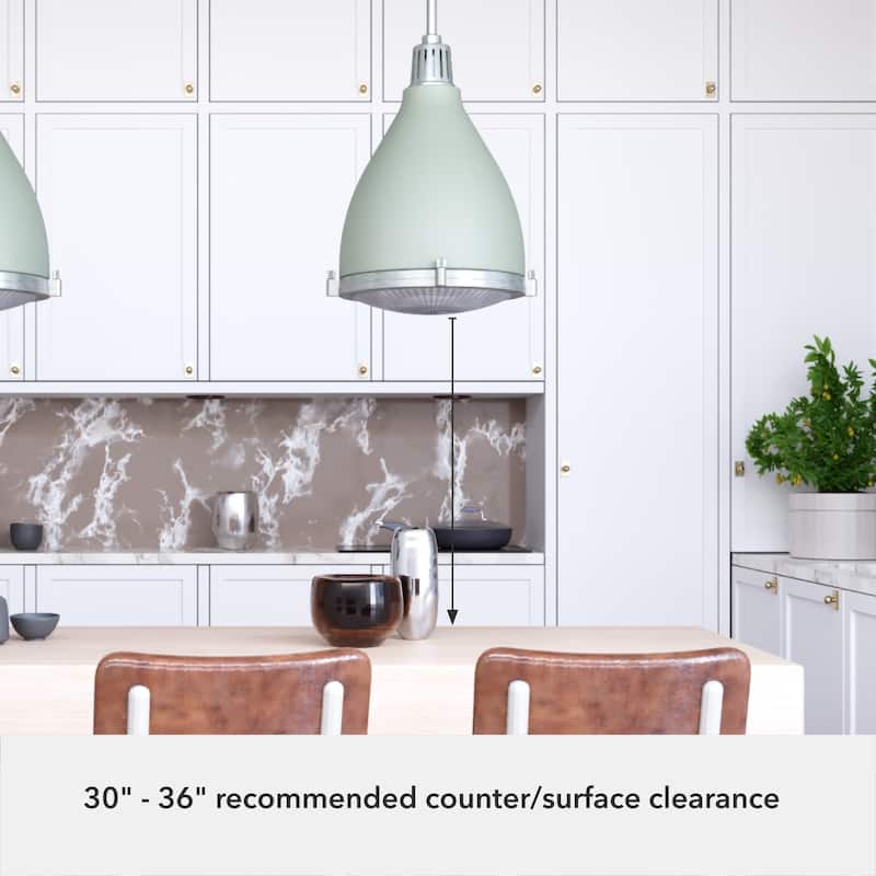 Hunter Bluff View Retro 16" 3-Light Pendant - Kitchen Island, Dining Room, Entry - Mid-Century Modern, Industrial, Transitional