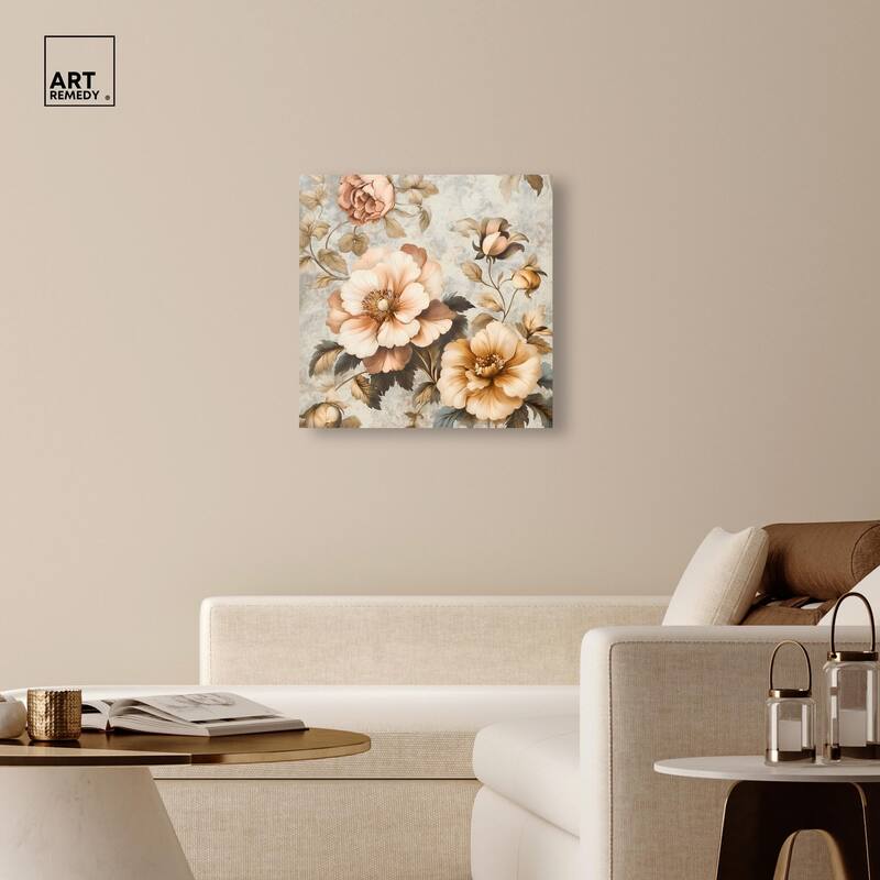 Retro Rose II Canvas by Art Remedy, Gallery Wrapped