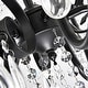 preview thumbnail 8 of 11, Antique Black 5-Light Candle Style Chandelier with Crystal