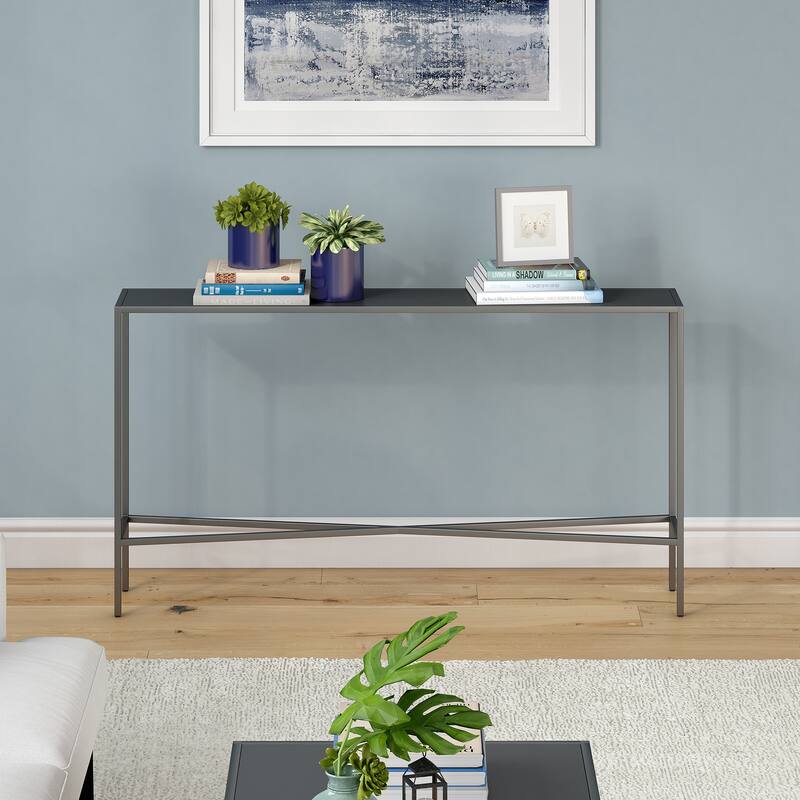 Henley 55'' Wide Rectangular Console Table with Glass Top
