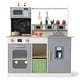 preview thumbnail 2 of 6, Wooden Play Kitchen for Kids with Cookware Accessories, Real Lights and Sounds, Kitchen Set with Cookware