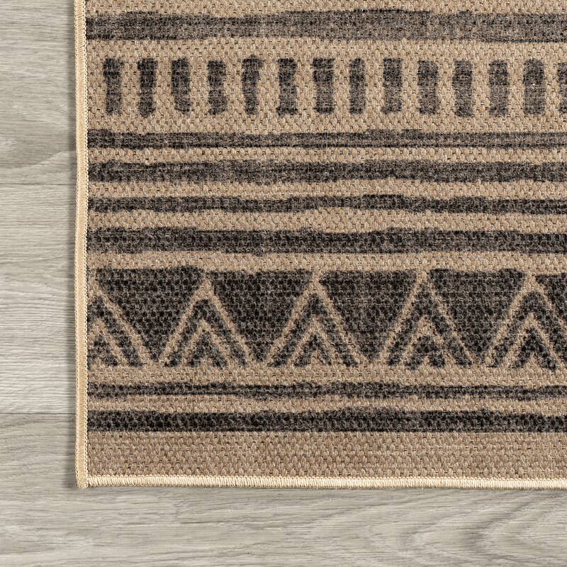 Nuloom Anisa SuperiorWash Tribal Stripe Easy-Jute Machine Washable Area Rug