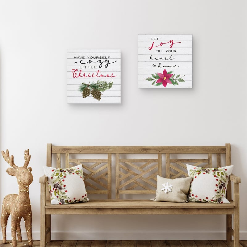 Cozy Christmas I, Cozy Christmas II by Hartworks Canvas Art Prints