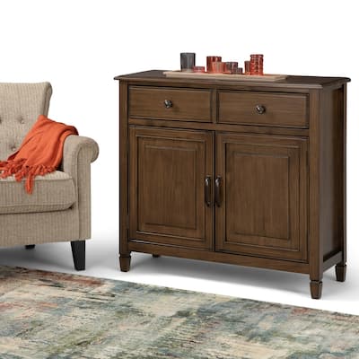 WYNDENHALL Hampshire 40" Wide Solid Wood Traditional Entryway Storage Cabinet - 40"w x 15"d x 36" h