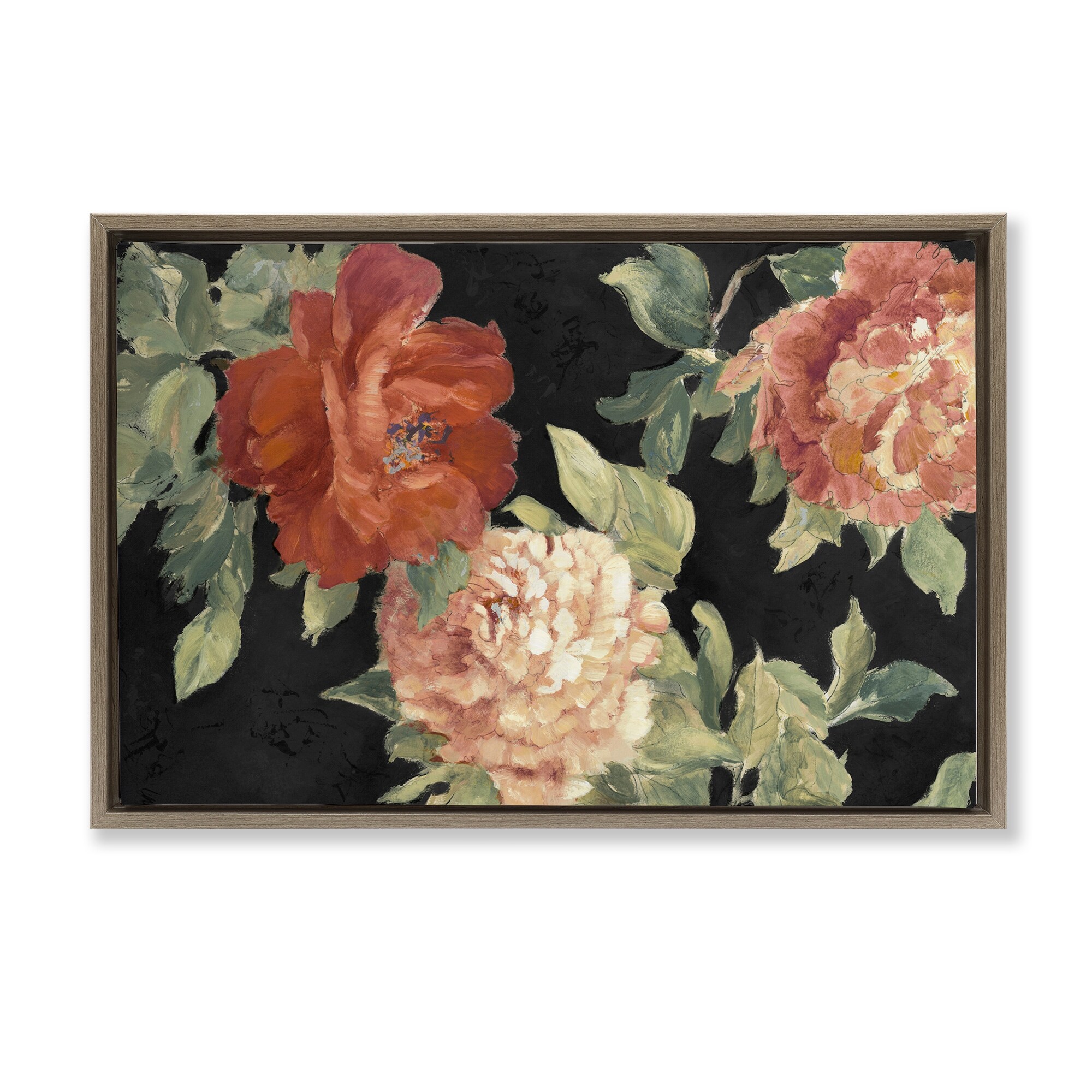 Stupell Beauty of the Red Blossom Framed Floater Canvas Wall Art Design By Lanie Loreth