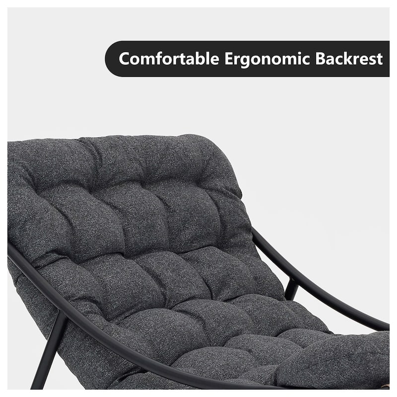 Modern Indoor Outdoor Rocking Chair with Cushion