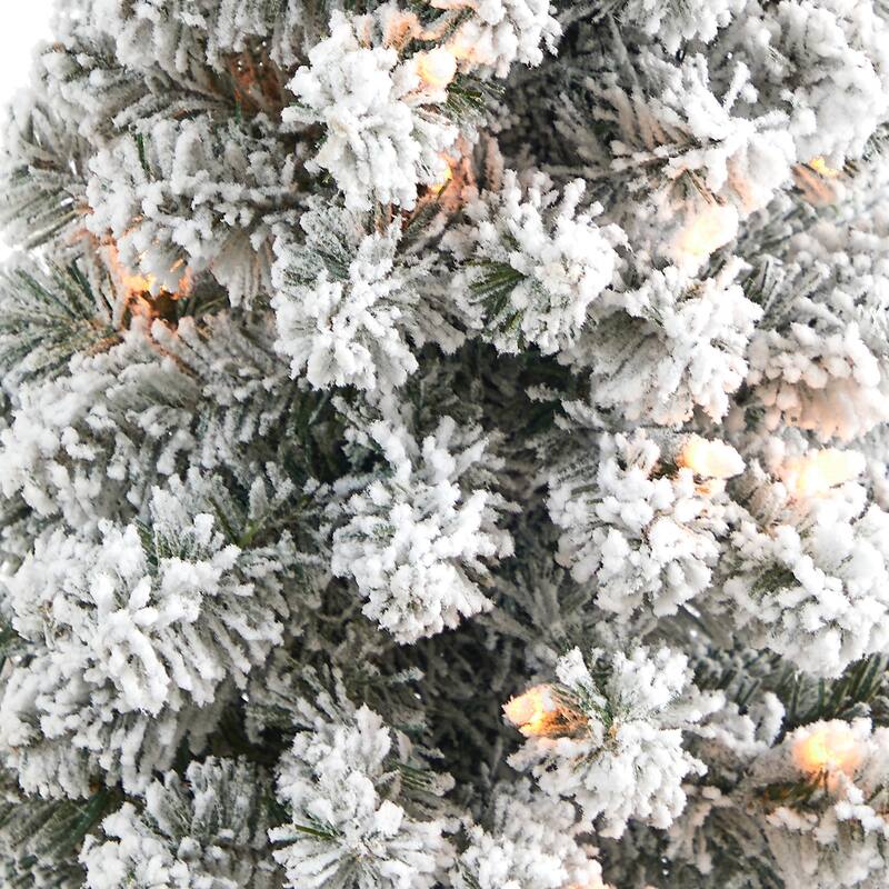 56" Artificial Christmas Tree with 100 Lights in Gray Planter