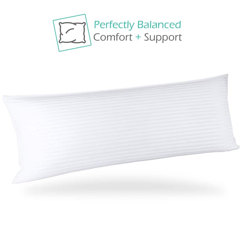 Nestl 100% Cotton Cover Premium Down Alternative Body Pillow - 20 x 54 Inches