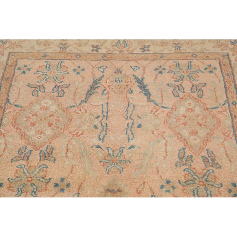 Traditional Floral Agra Oriental Area Rug Hand-knotted Wool Carpet - 3'11" x 6'2"