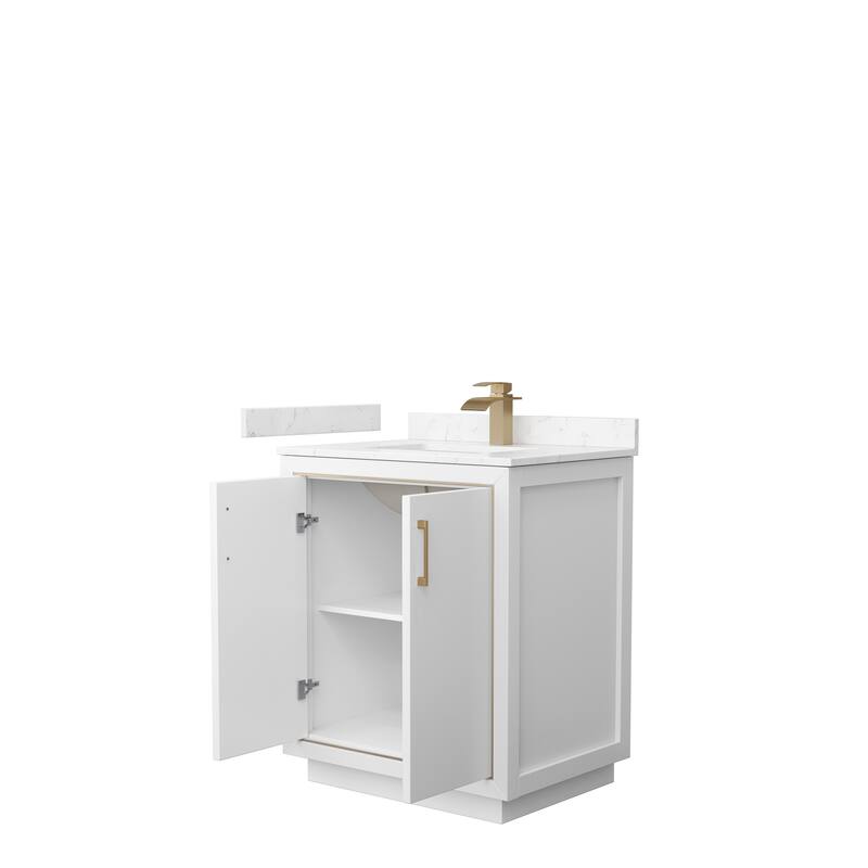 Icon Single Vanity Set, Cultured Marble Top, No Mirror