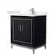 Option Black / Carrara Cultured Marble Top / Brushed