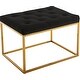 preview thumbnail 28 of 74, Upholstered Tufted Velvet Ottoman, Modern End of Bed Bench with Golden Metal Frame, Entryway Footrest Stool