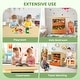 preview thumbnail 12 of 12, 31.8"X18.9" Wooden Kids Table & Chair Set With 6 Storage Bags