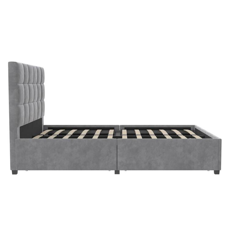 CosmoLiving Serena Upholstered Bed with Drawers