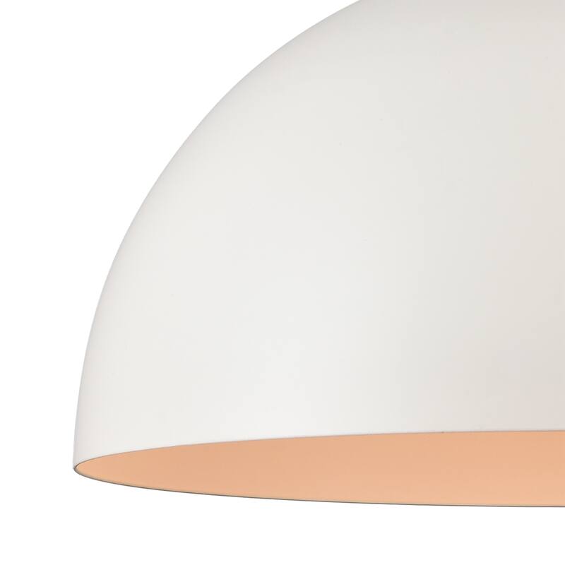 Elk Home Chelsea White With White Metal Shade 1 Light Pendant