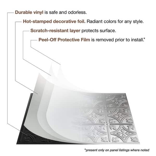 Fasade Traditional Style 1 Polished Copper 15 Square Foot Backsplash Kit Overstock