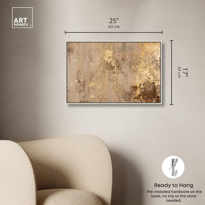 Gilded Dust Canvas by Art Remedy