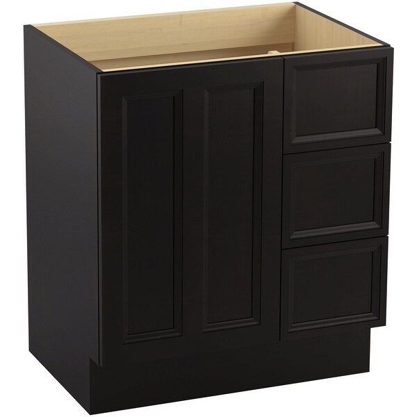 Kohler K-99517-TKR Damask 30" Vanity Cabinet Only - Toe Kick Installation Type - Linen White