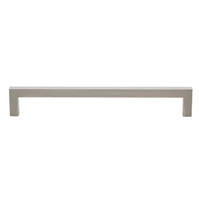 Gliderite 7.56-inch CC Solid Square Cabinet Bar Pull Handle Satin Nickel (Pack of 10 or 25)