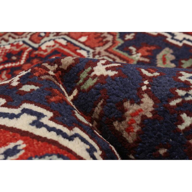 ECARPETGALLERY Hand-knotted Serapi Heritage Dark Navy Wool Rug - 2'6 x 23'9