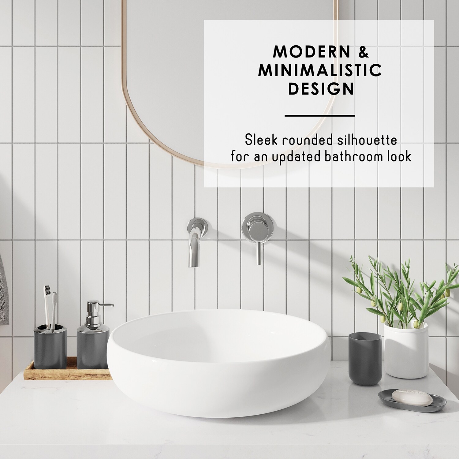 Clara Clark 20-Piece Complete Bathroom Accessories Set with Shower Curtain-image