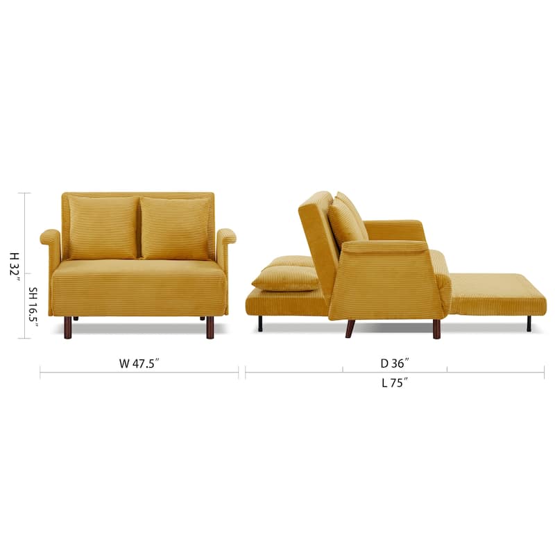 Artdeco Home - Boston & Cypress Convertible Futon Chair