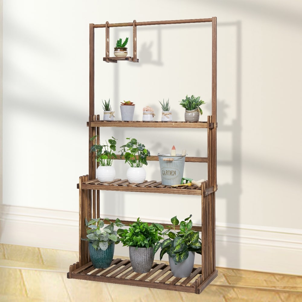 Wooden Hanging Window Shelf Suction Window Shelf Plant Shelf Hanging Plant  Stand Hanging Window Plant Stand 