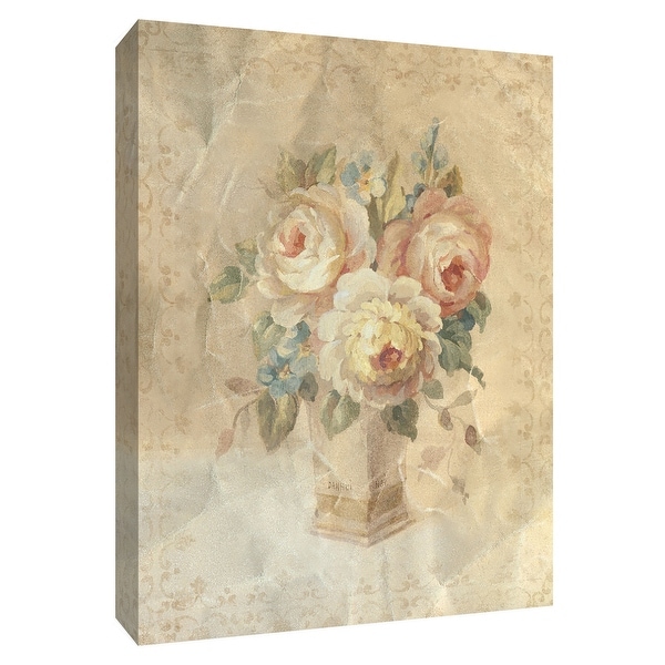 PTM Images 9-154563 PTM Canvas Collection 10" x 8" - "Faded White Roses" Giclee Roses Art Print on Canvas